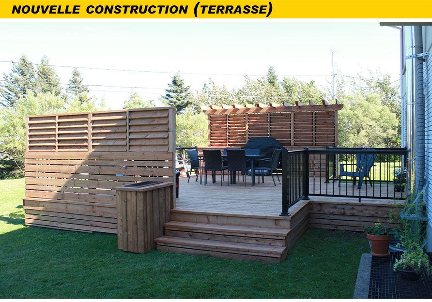 Terrasse espace bbq mur intimité